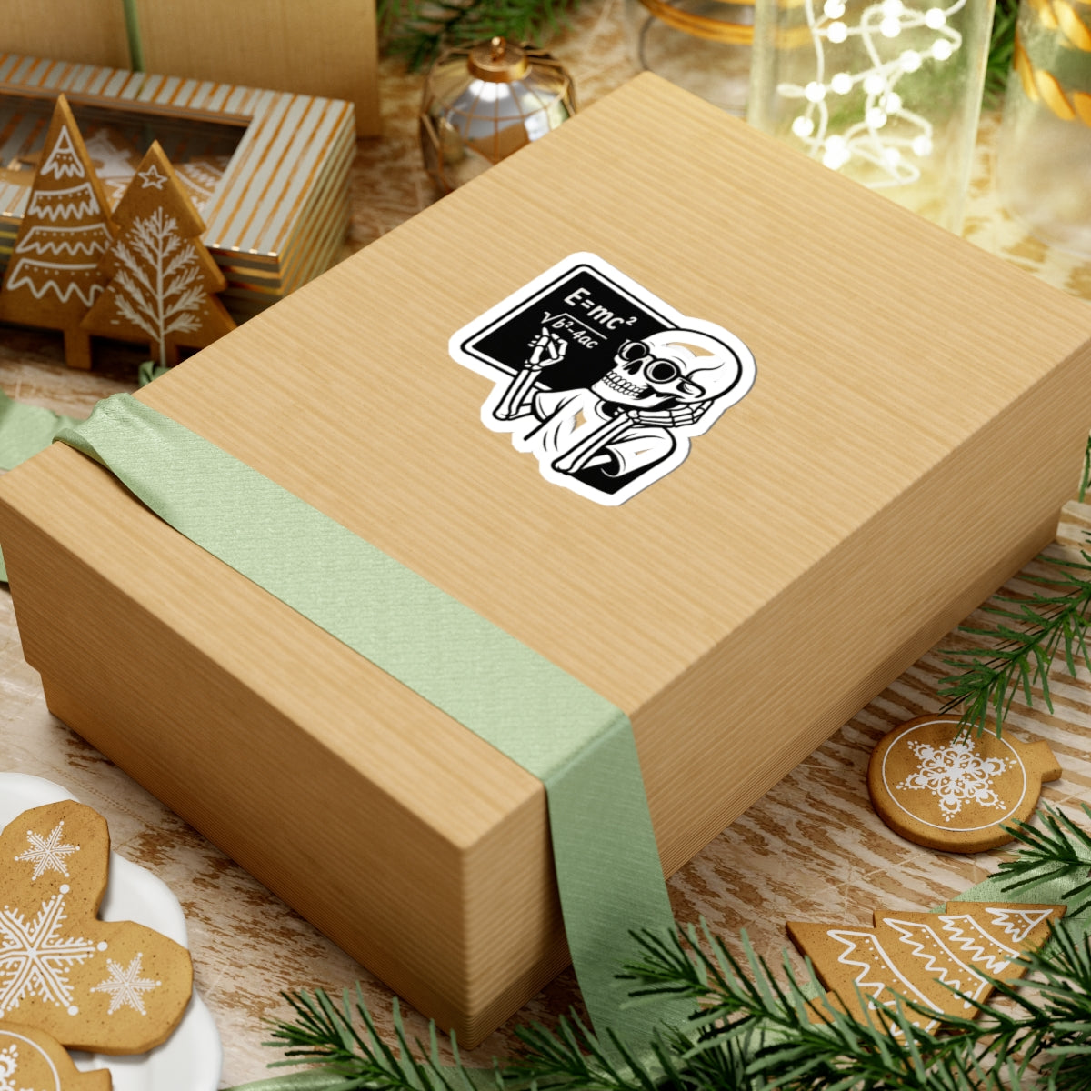 Skeleton E=mc Sticker