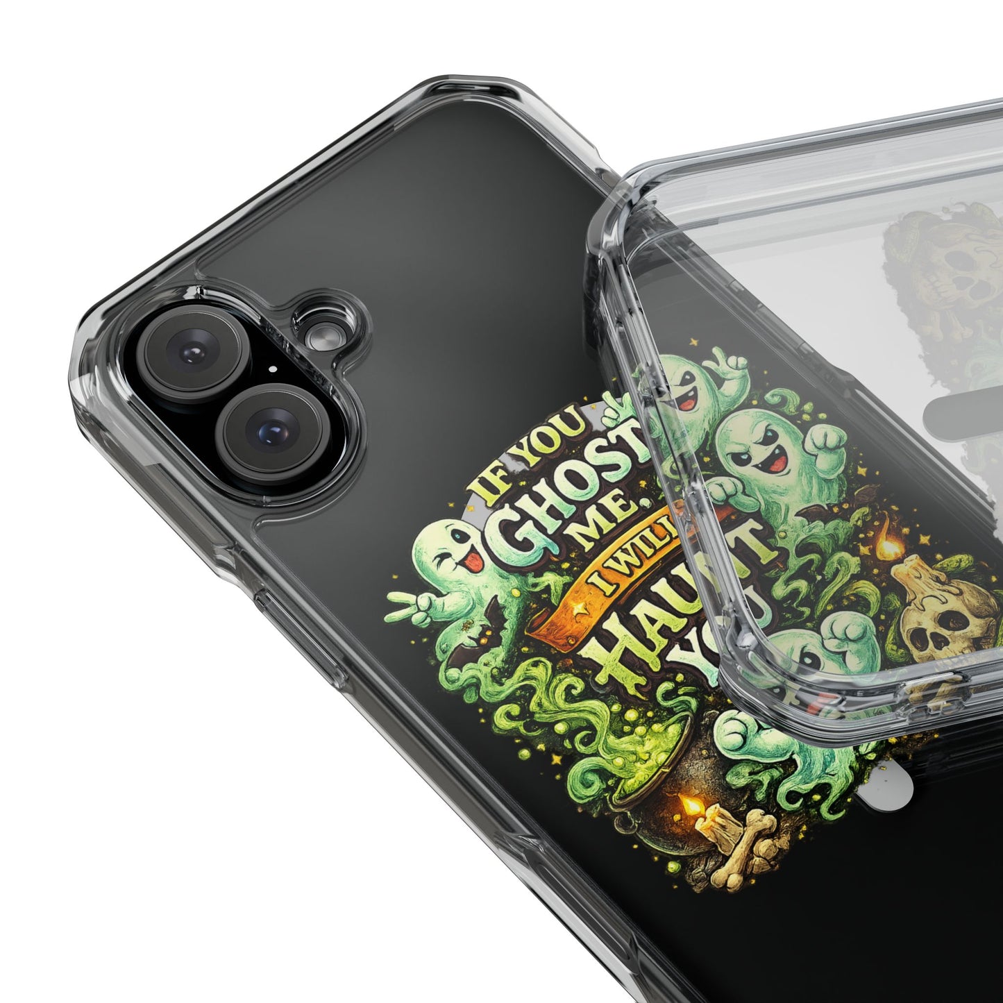 If You Ghost Me, I Will Haunt You - Clear Magnetic Phone Case