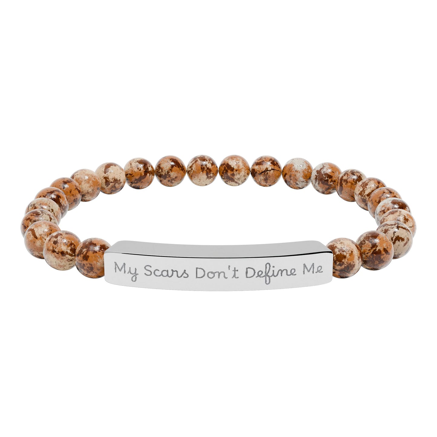 My Scars Don't Define Me — Personalized Stretch Bar Jewelry