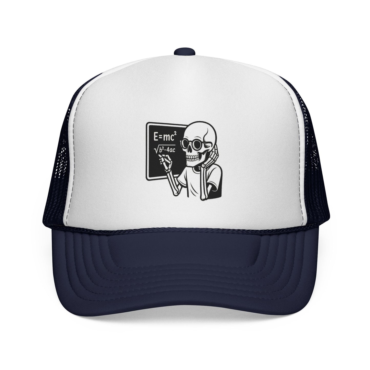 Skeletal E=mc Trucker Hat