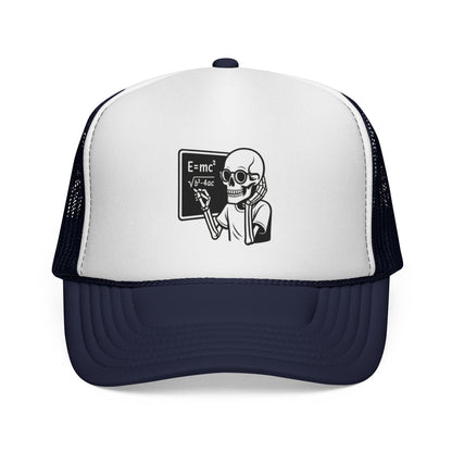 Skeletal E=mc Trucker Hat