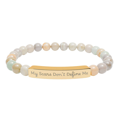 My Scars Don't Define Me — Personalized Stretch Bar Jewelry