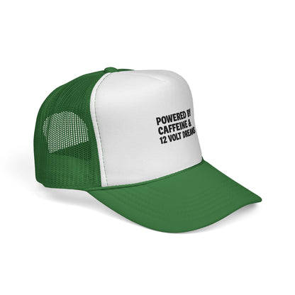 Powered by Caffeine & 12 Volt Dreams Trucker Hat