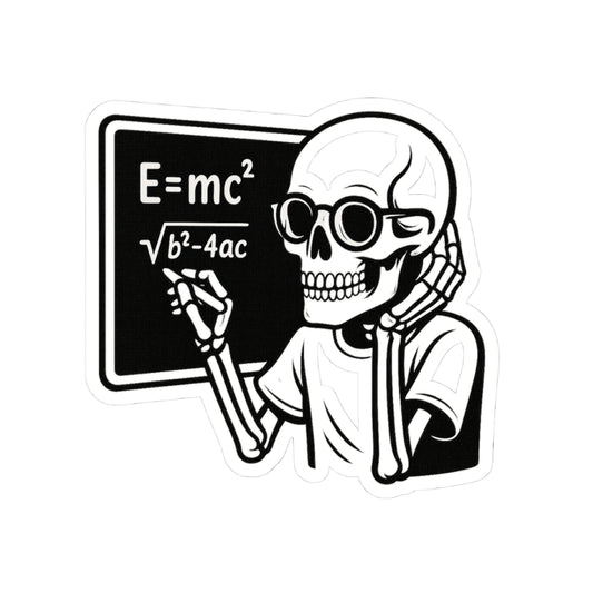 Skeleton E=mc Sticker