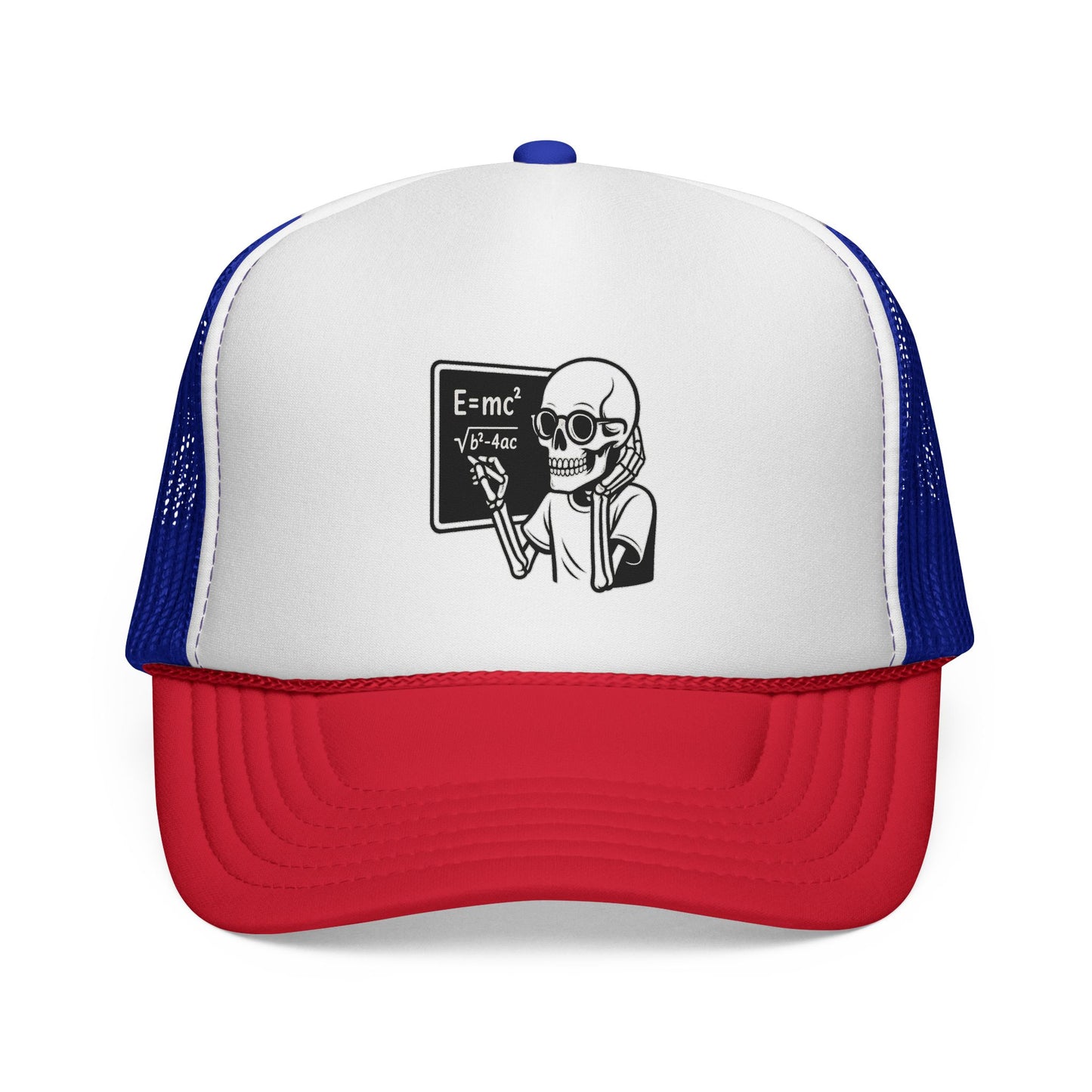 Skeletal E=mc Trucker Hat