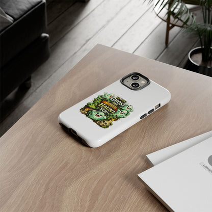 Spooky Ghost Phone Case — “If You Ghost Me I Will Haunt You” Protective iPhone Cover