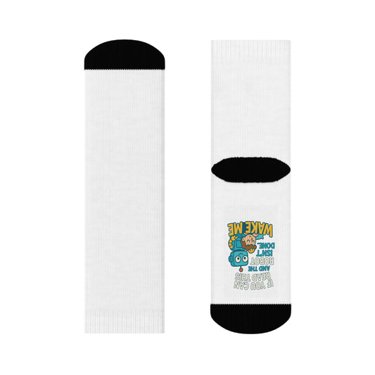 Wake Me Crew Socks