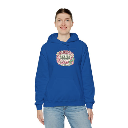 'Our Boobs May Be Fake But Our Love Is Real' Breast Cancer Awareness - Hoodie