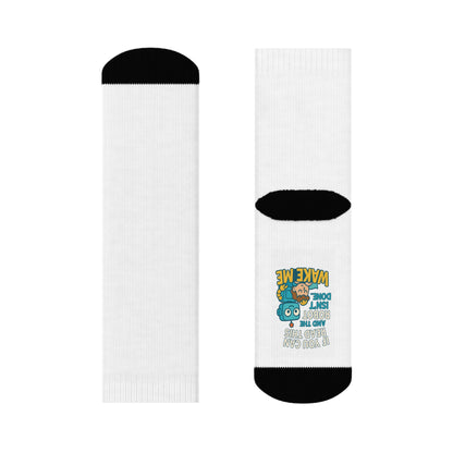Wake Me Crew Socks