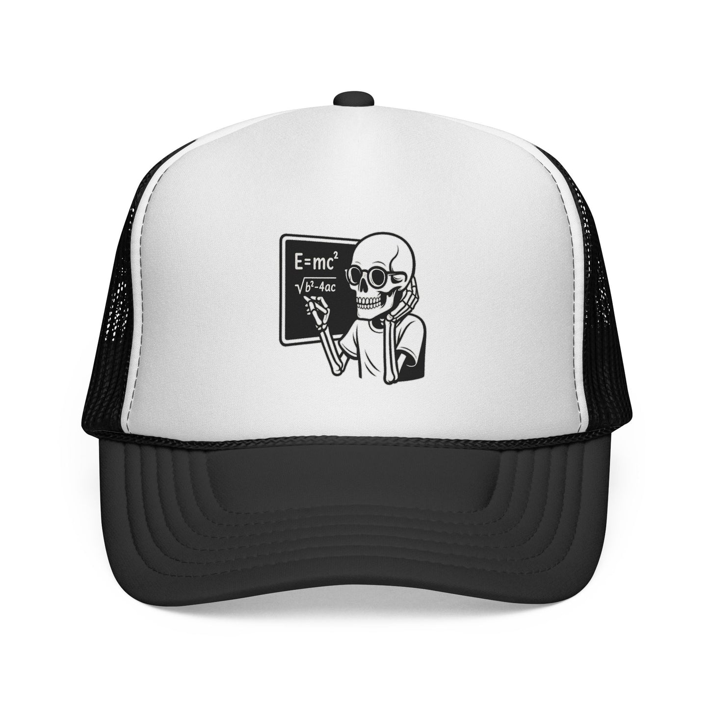 Skeletal E=mc Trucker Hat