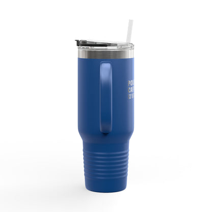 Powered By Caffeine & 12 volt Dreams 40oz Insulated Travel Mug