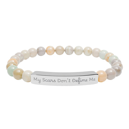 My Scars Don't Define Me — Personalized Stretch Bar Jewelry