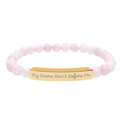 My Scars Don't Define Me — Personalized Stretch Bar Jewelry
