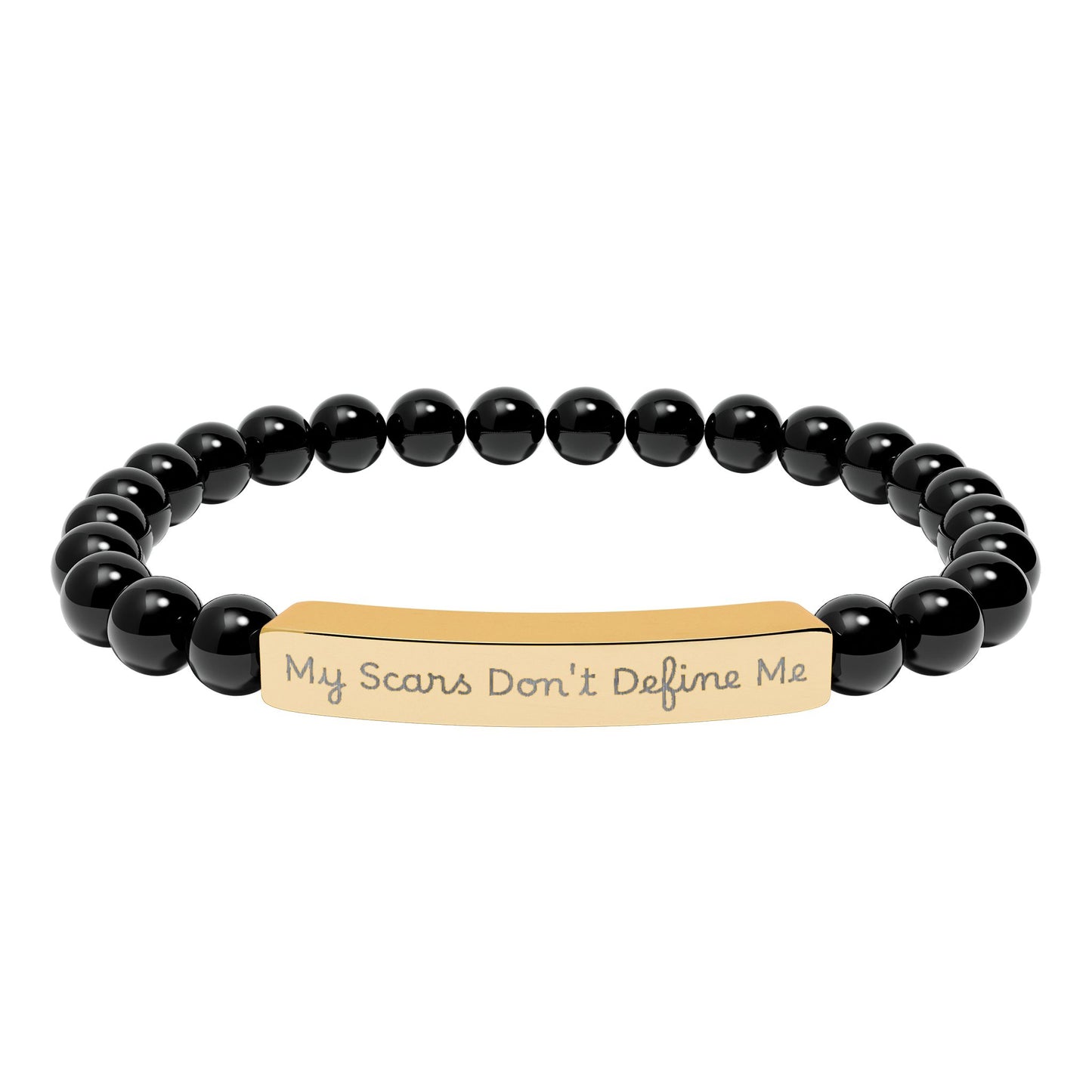 My Scars Don't Define Me — Personalized Stretch Bar Jewelry