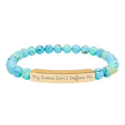 My Scars Don't Define Me — Personalized Stretch Bar Jewelry