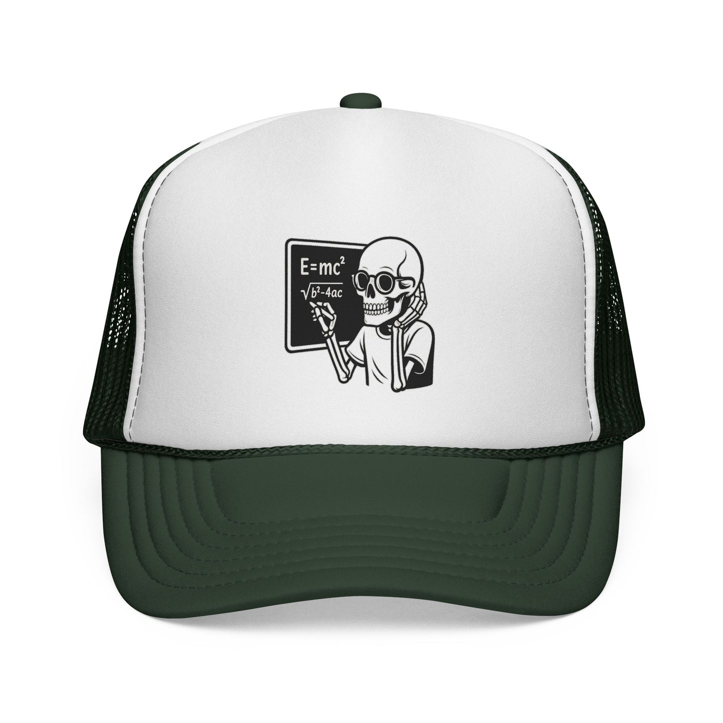 Skeletal E=mc Trucker Hat