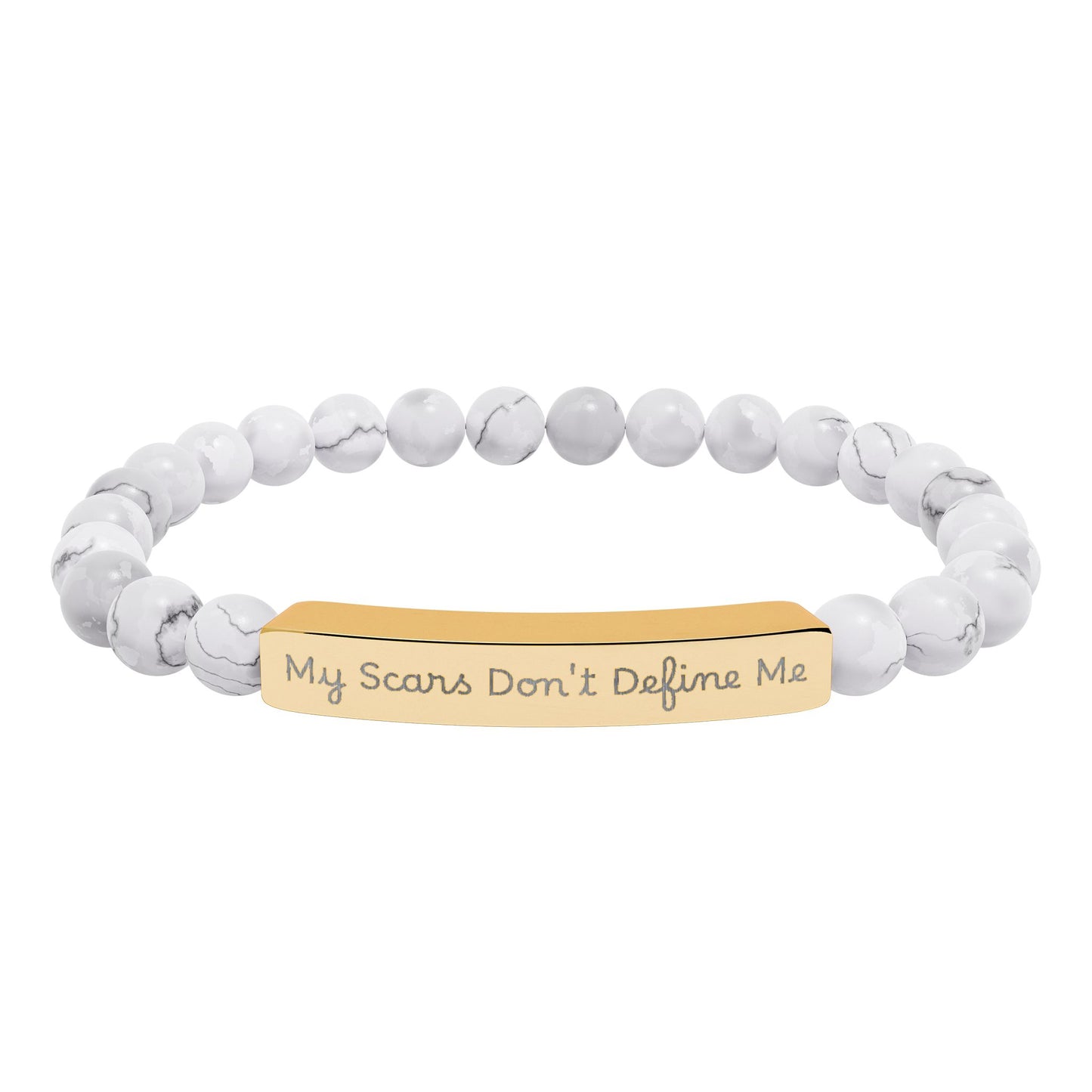 My Scars Don't Define Me — Personalized Stretch Bar Jewelry