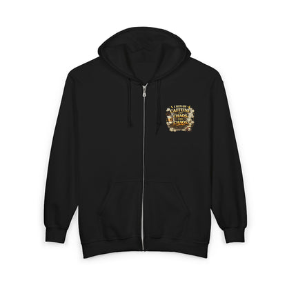 I Run on Caffeine and Chaos - Full-Zip Hoodie