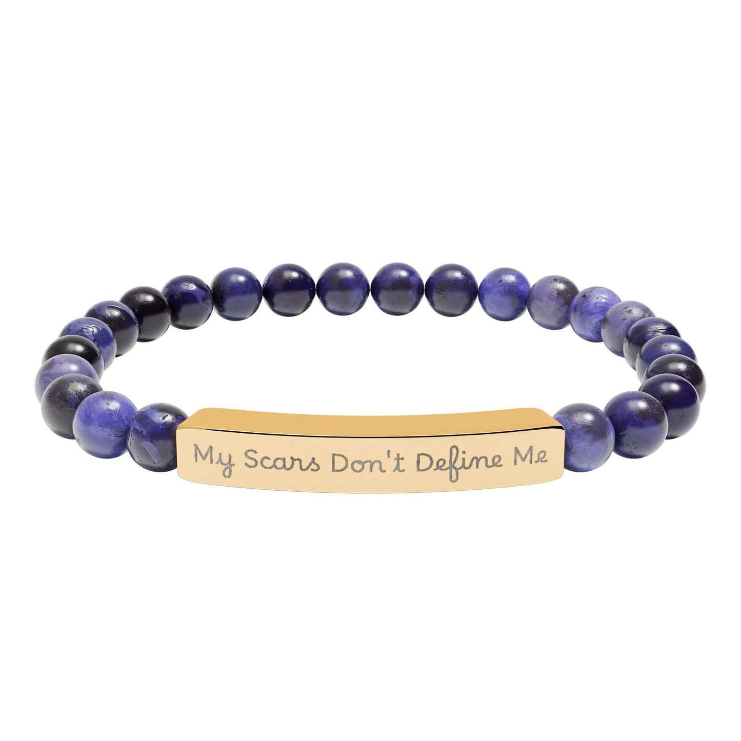 My Scars Don't Define Me — Personalized Stretch Bar Jewelry