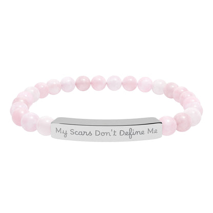 My Scars Don't Define Me — Personalized Stretch Bar Jewelry